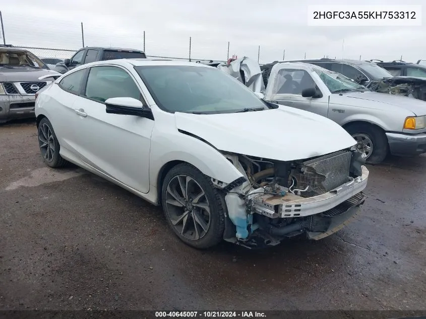 2HGFC3A55KH753312 2019 Honda Civic Si Si