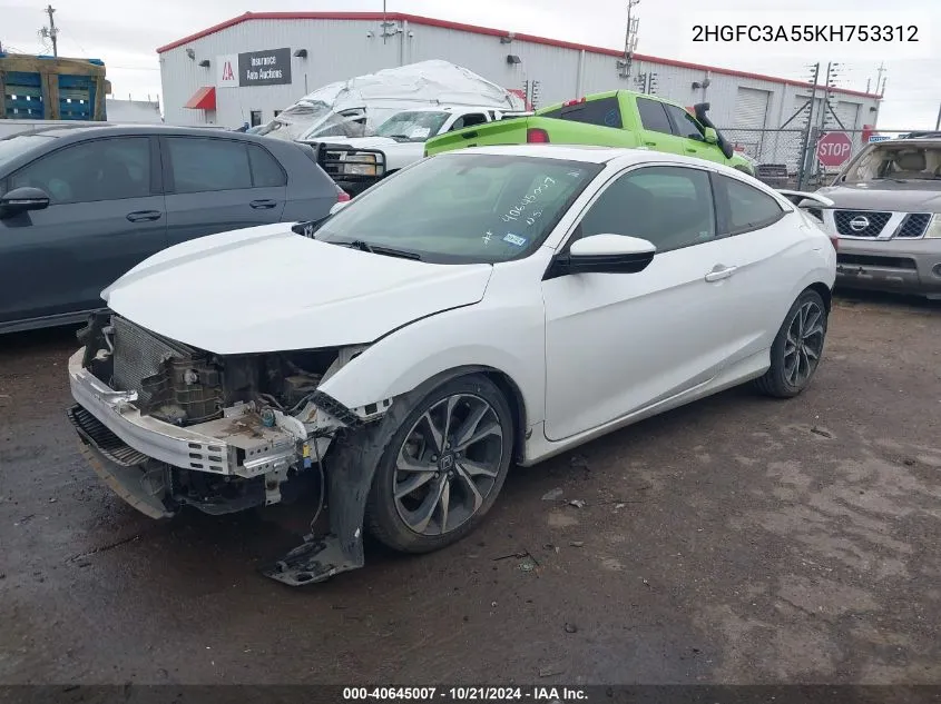 2HGFC3A55KH753312 2019 Honda Civic Si Si