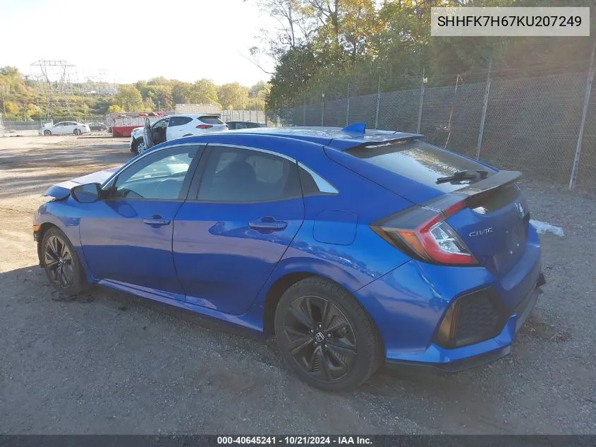 SHHFK7H67KU207249 2019 Honda Civic Ex