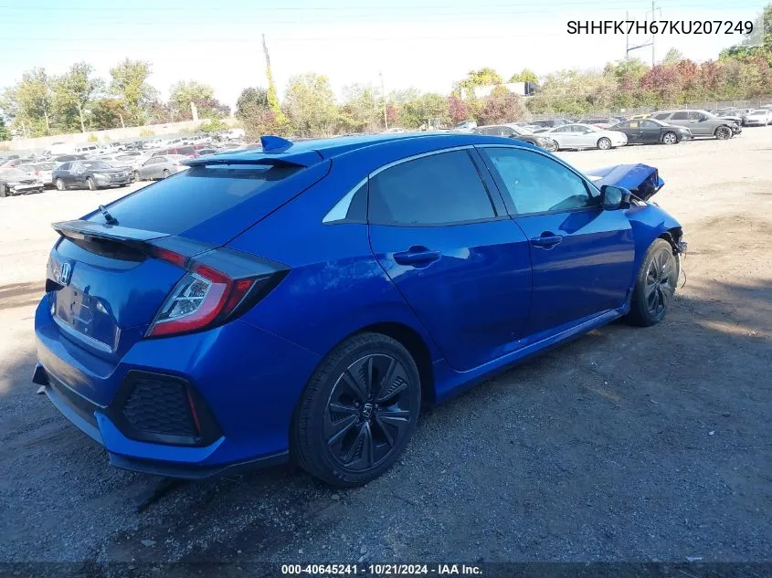 SHHFK7H67KU207249 2019 Honda Civic Ex