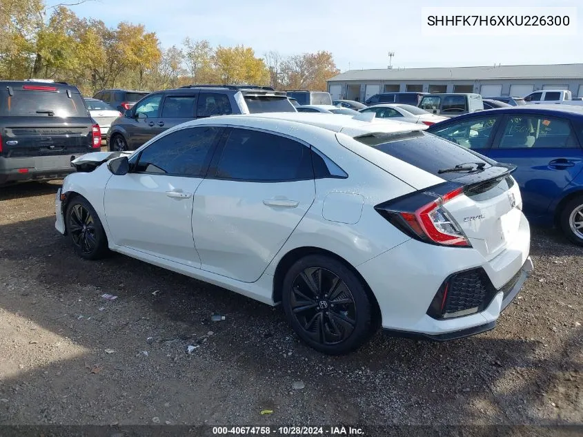 2019 Honda Civic Ex VIN: SHHFK7H6XKU226300 Lot: 40674758