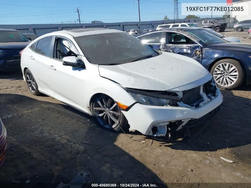 19XFC1F77KE012085 2019 Honda Civic Exl