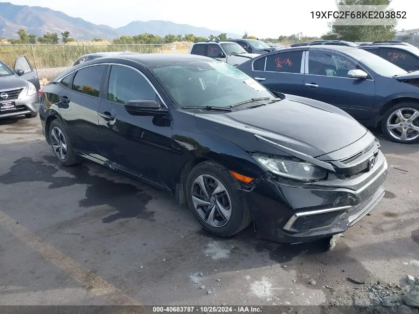 19XFC2F68KE203852 2019 Honda Civic Lx