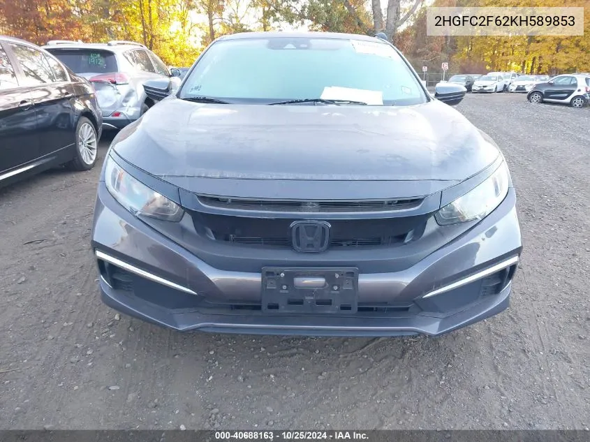 2HGFC2F62KH589853 2019 Honda Civic Lx