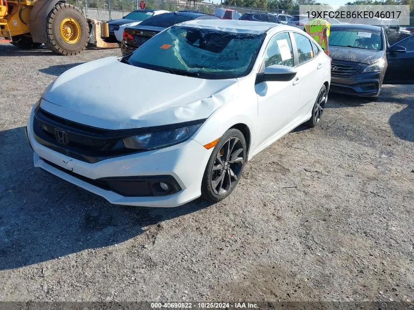 2019 Honda Civic Sport VIN: 19XFC2E86KE046017 Lot: 40690822