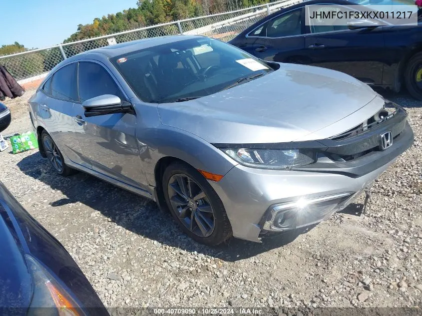 2019 Honda Civic Ex VIN: JHMFC1F3XKX011217 Lot: 40709090