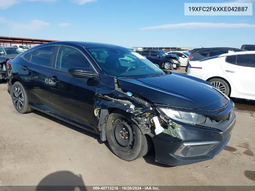 19XFC2F6XKE042887 2019 Honda Civic Lx