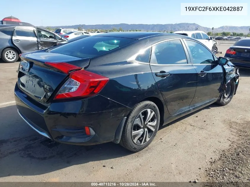 19XFC2F6XKE042887 2019 Honda Civic Lx