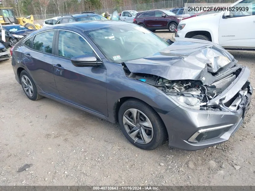 2019 Honda Civic Lx VIN: 2HGFC2F69KH529939 Lot: 40730643