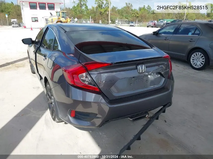 2019 Honda Civic Sport VIN: 2HGFC2F85KH528515 Lot: 40753980