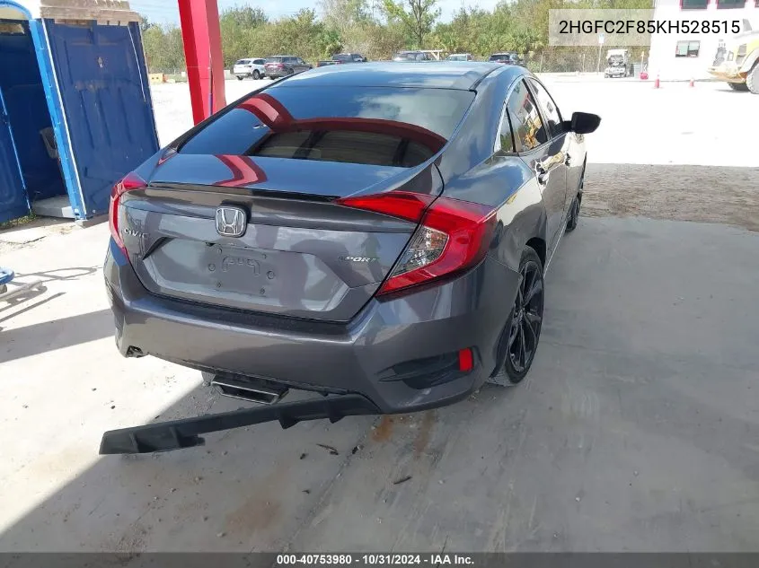 2019 Honda Civic Sport VIN: 2HGFC2F85KH528515 Lot: 40753980