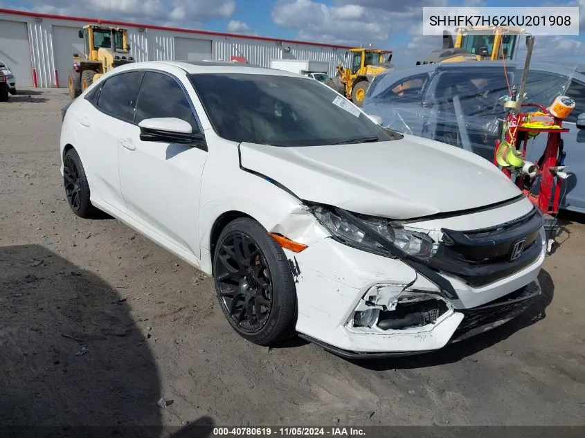 2019 Honda Civic Ex VIN: SHHFK7H62KU201908 Lot: 40780619