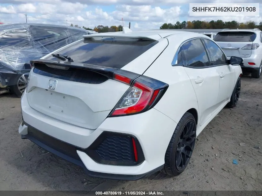 2019 Honda Civic Ex VIN: SHHFK7H62KU201908 Lot: 40780619