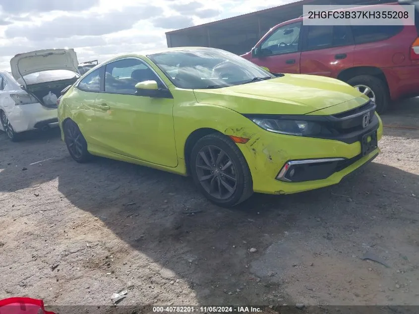 2019 Honda Civic Ex VIN: 2HGFC3B37KH355208 Lot: 40782201