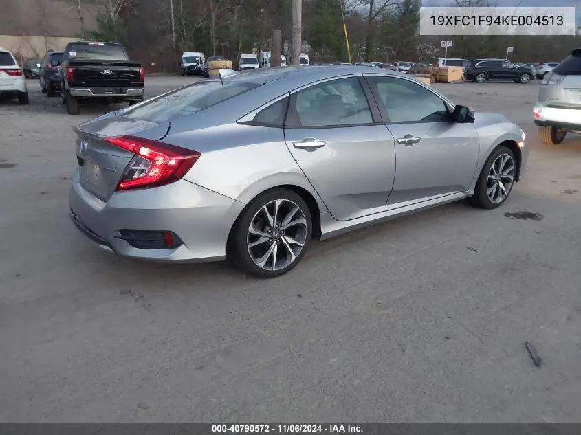 2019 Honda Civic Touring VIN: 19XFC1F94KE004513 Lot: 40790572