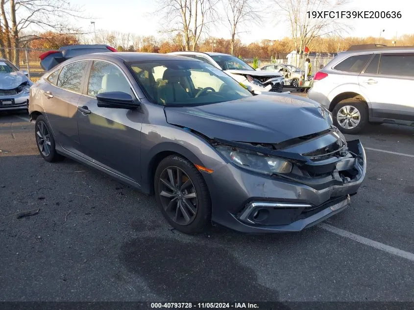 2019 Honda Civic Ex VIN: 19XFC1F39KE200636 Lot: 40793728