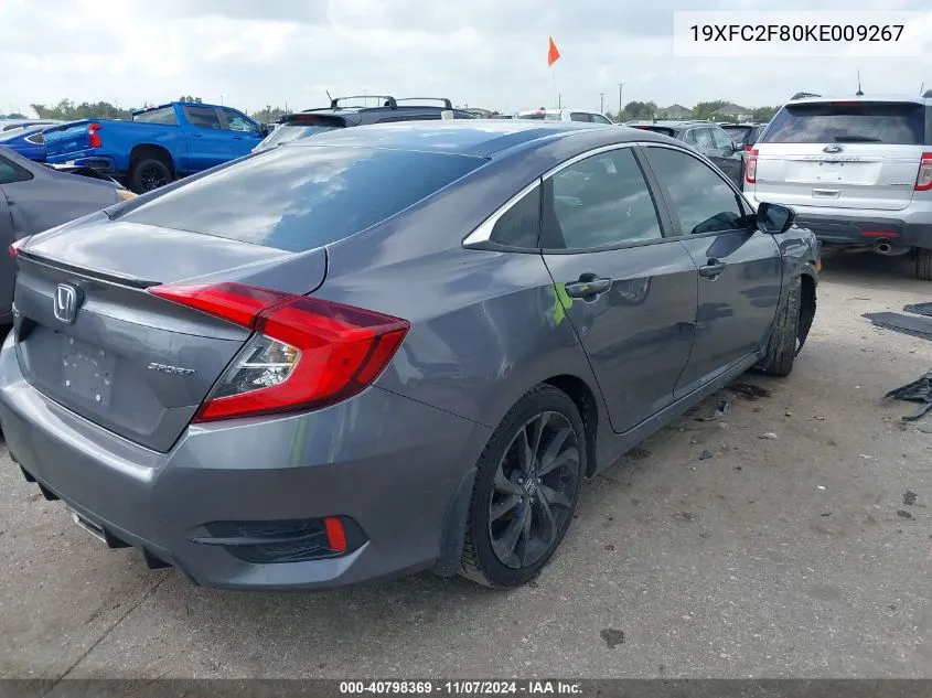 2019 Honda Civic Sport VIN: 19XFC2F80KE009267 Lot: 40798369