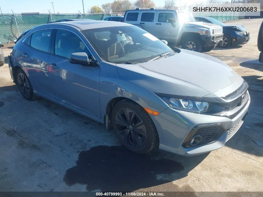 2019 Honda Civic Ex VIN: SHHFK7H6XKU200683 Lot: 40799993