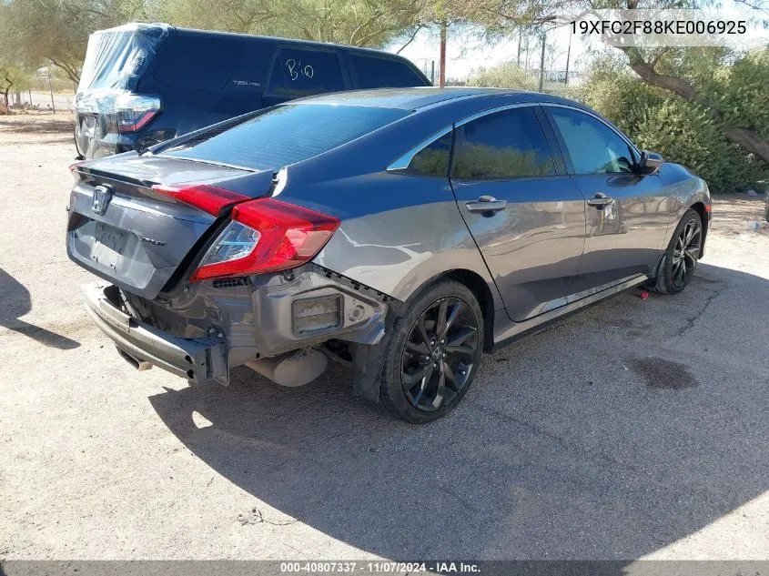 19XFC2F88KE006925 2019 Honda Civic Sport