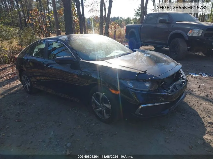 2019 Honda Civic Lx VIN: 2HGFC2F65KH515732 Lot: 40808264