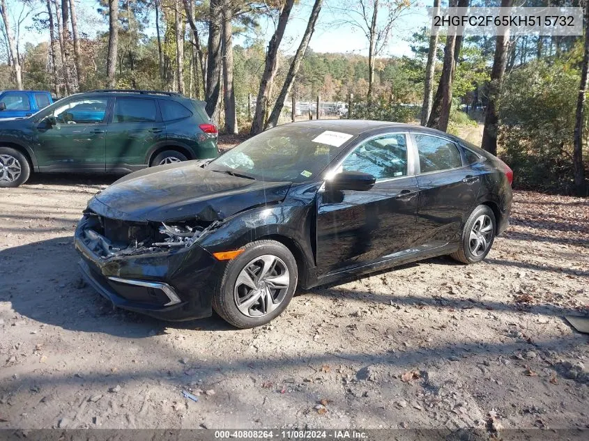 2019 Honda Civic Lx VIN: 2HGFC2F65KH515732 Lot: 40808264