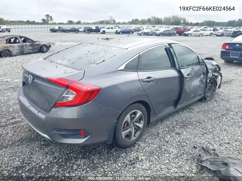 2019 Honda Civic Lx VIN: 19XFC2F66KE024564 Lot: 40808650