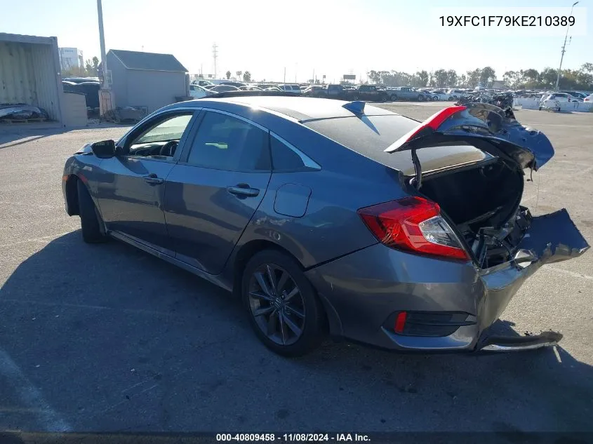 2019 Honda Civic Ex-L VIN: 19XFC1F79KE210389 Lot: 40809458