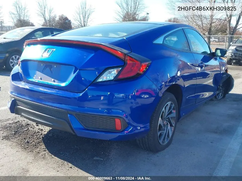 2019 Honda Civic Lx VIN: 2HGFC4B6XKH309825 Lot: 40809663