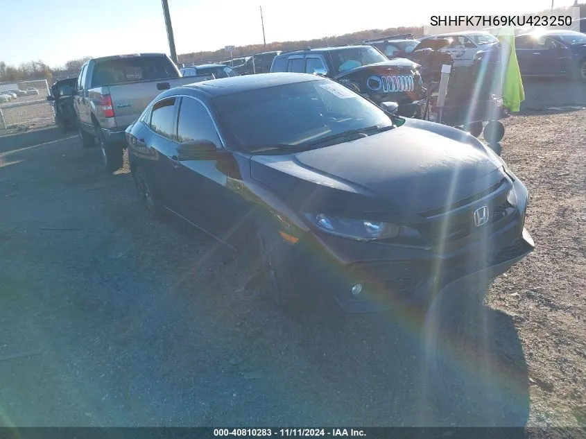 2019 Honda Civic Ex VIN: SHHFK7H69KU423250 Lot: 40810283