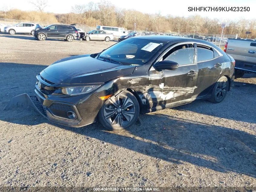 2019 Honda Civic Ex VIN: SHHFK7H69KU423250 Lot: 40810283