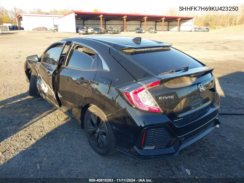 2019 Honda Civic Ex VIN: SHHFK7H69KU423250 Lot: 40810283