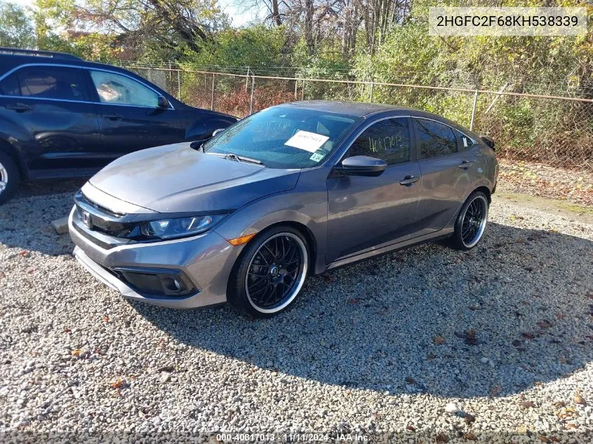 2019 Honda Civic Lx VIN: 2HGFC2F68KH538339 Lot: 40817013