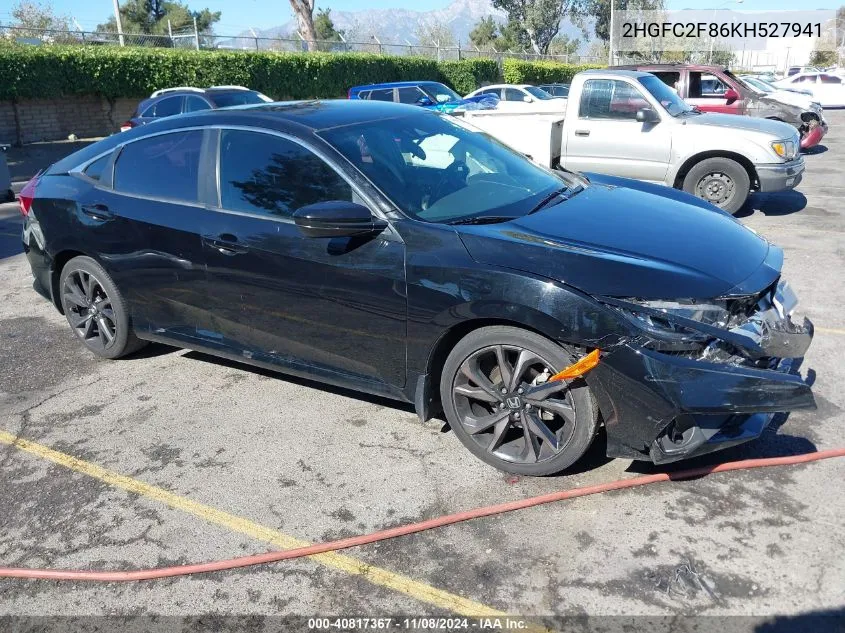 2019 Honda Civic Sport VIN: 2HGFC2F86KH527941 Lot: 40817367