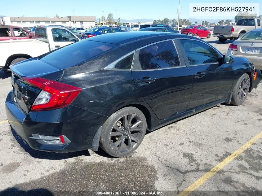 2019 Honda Civic Sport VIN: 2HGFC2F86KH527941 Lot: 40817367