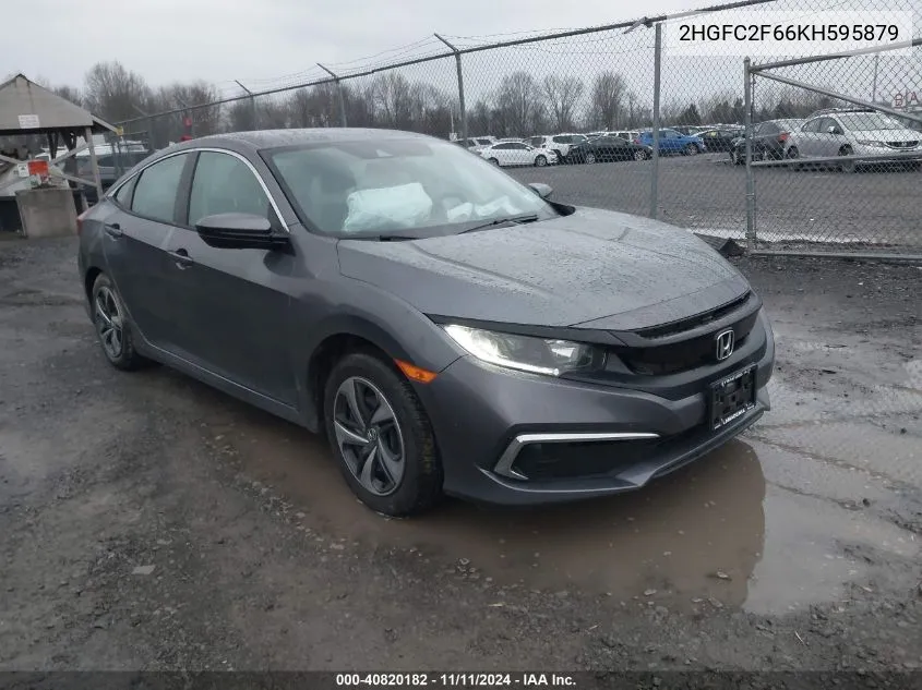 2019 Honda Civic Lx VIN: 2HGFC2F66KH595879 Lot: 40820182