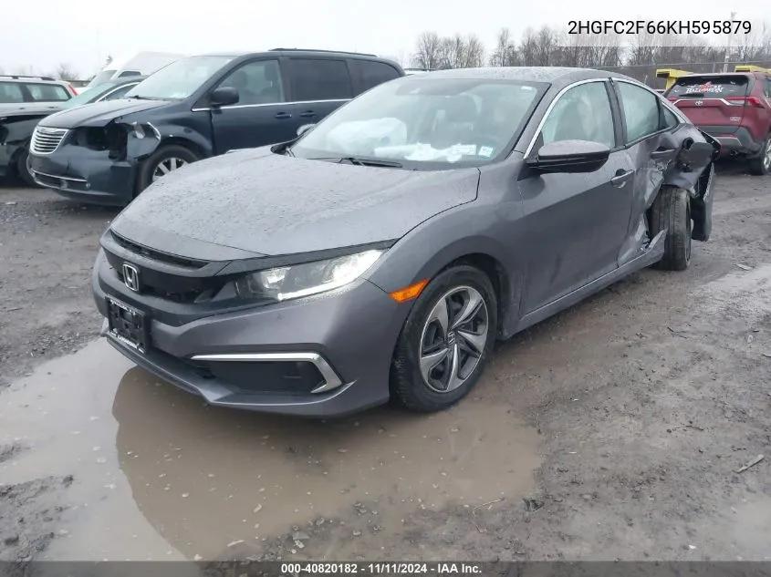 2019 Honda Civic Lx VIN: 2HGFC2F66KH595879 Lot: 40820182