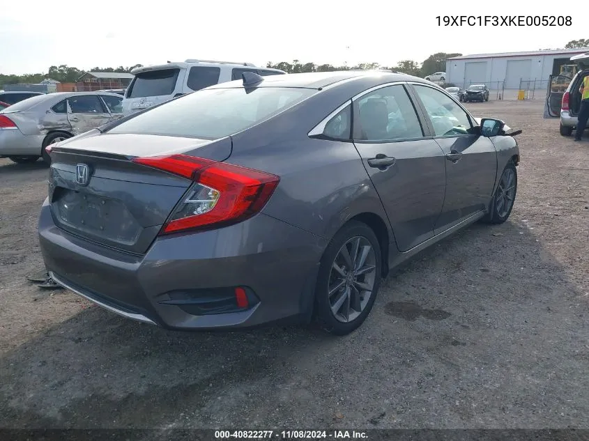 2019 Honda Civic Ex VIN: 19XFC1F3XKE005208 Lot: 40822277