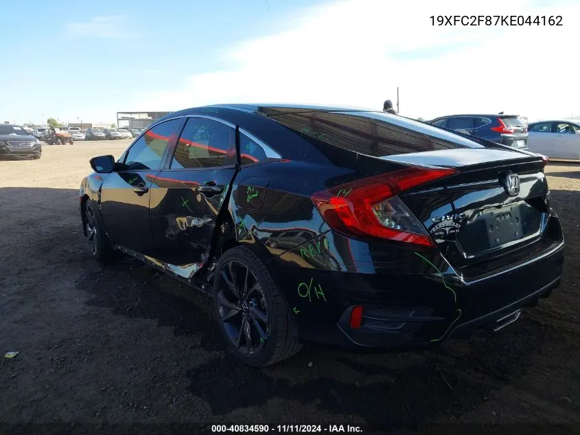 2019 Honda Civic Sport VIN: 19XFC2F87KE044162 Lot: 40834590