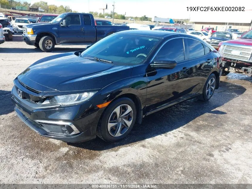 2019 Honda Civic Lx VIN: 19XFC2F6XKE002082 Lot: 40836731