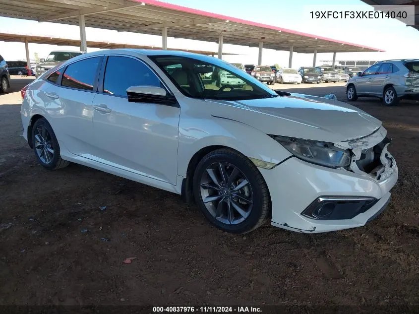 2019 Honda Civic Ex VIN: 19XFC1F3XKE014040 Lot: 40837976