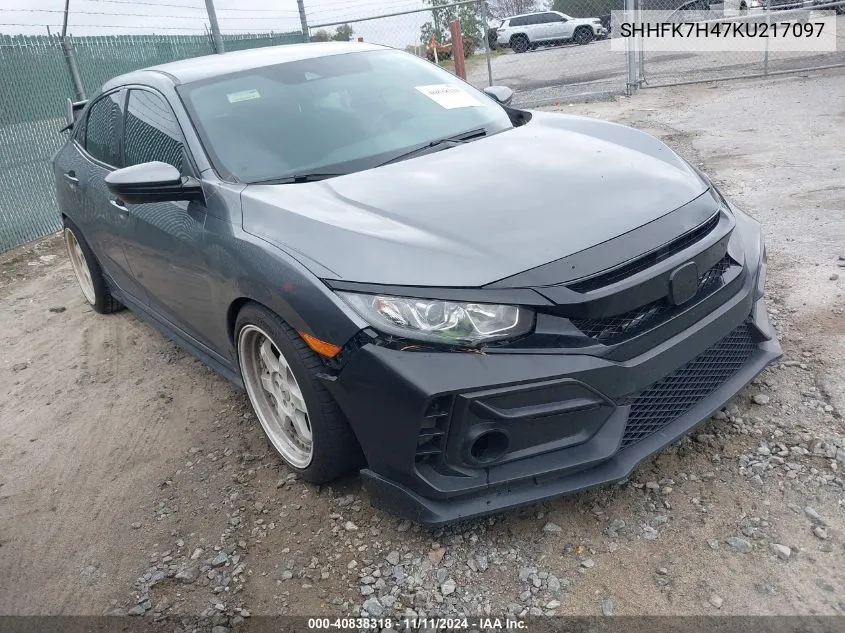 2019 Honda Civic Sport VIN: SHHFK7H47KU217097 Lot: 40838318