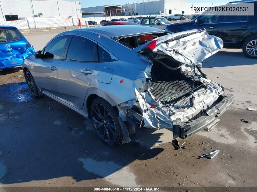 2019 Honda Civic Sport VIN: 19XFC2F82KE020531 Lot: 40840610