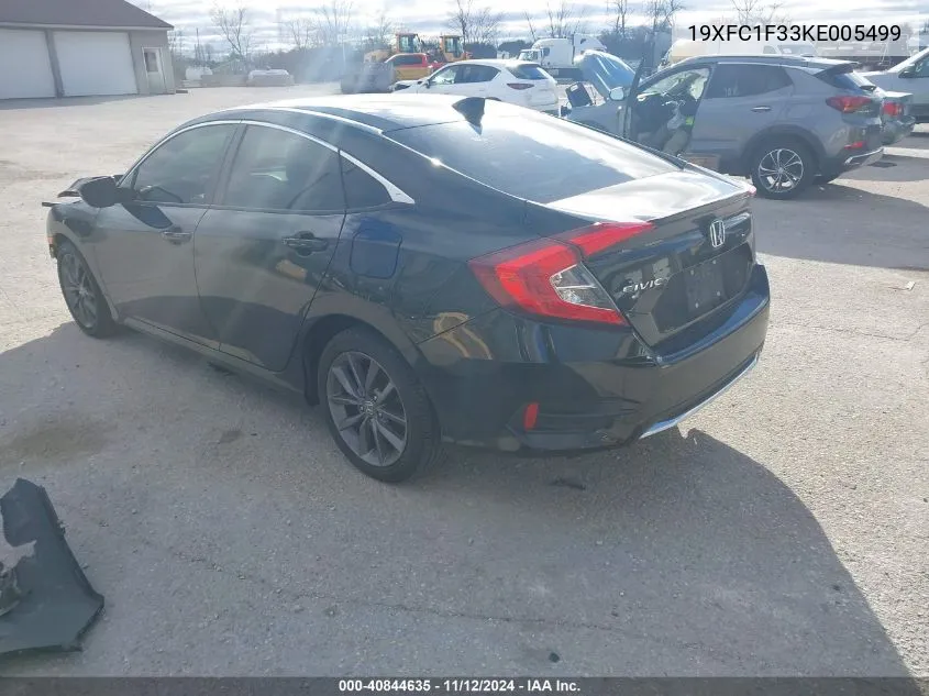 2019 Honda Civic Ex VIN: 19XFC1F33KE005499 Lot: 40844635