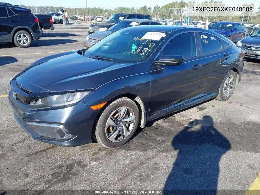 2019 Honda Civic Lx VIN: 19XFC2F6XKE048608 Lot: 40847928