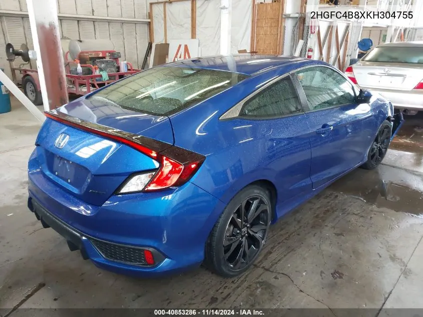 2019 Honda Civic Sport VIN: 2HGFC4B8XKH304755 Lot: 40853286