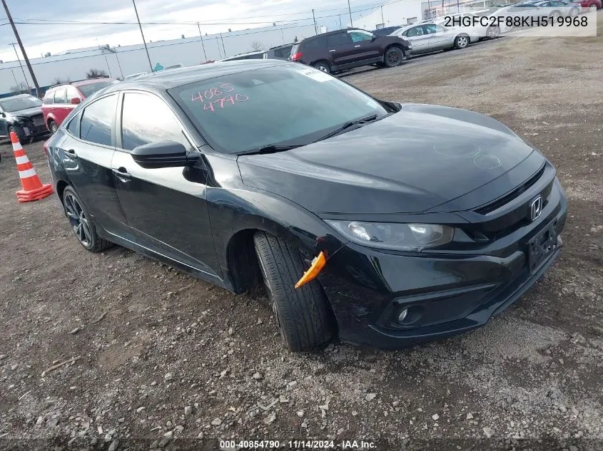 2019 Honda Civic Sport VIN: 2HGFC2F88KH519968 Lot: 40854790