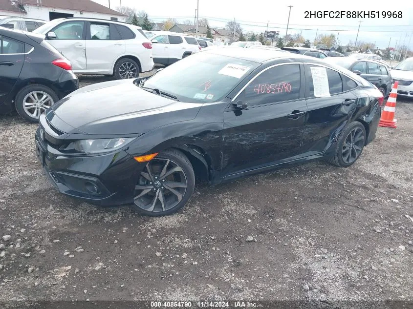 2019 Honda Civic Sport VIN: 2HGFC2F88KH519968 Lot: 40854790