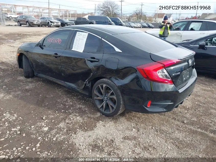 2019 Honda Civic Sport VIN: 2HGFC2F88KH519968 Lot: 40854790