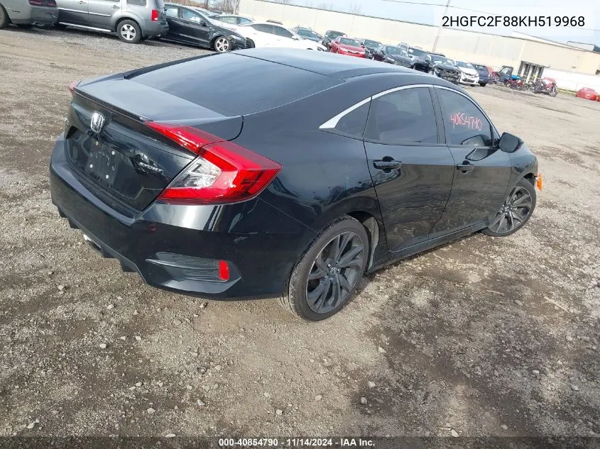 2019 Honda Civic Sport VIN: 2HGFC2F88KH519968 Lot: 40854790