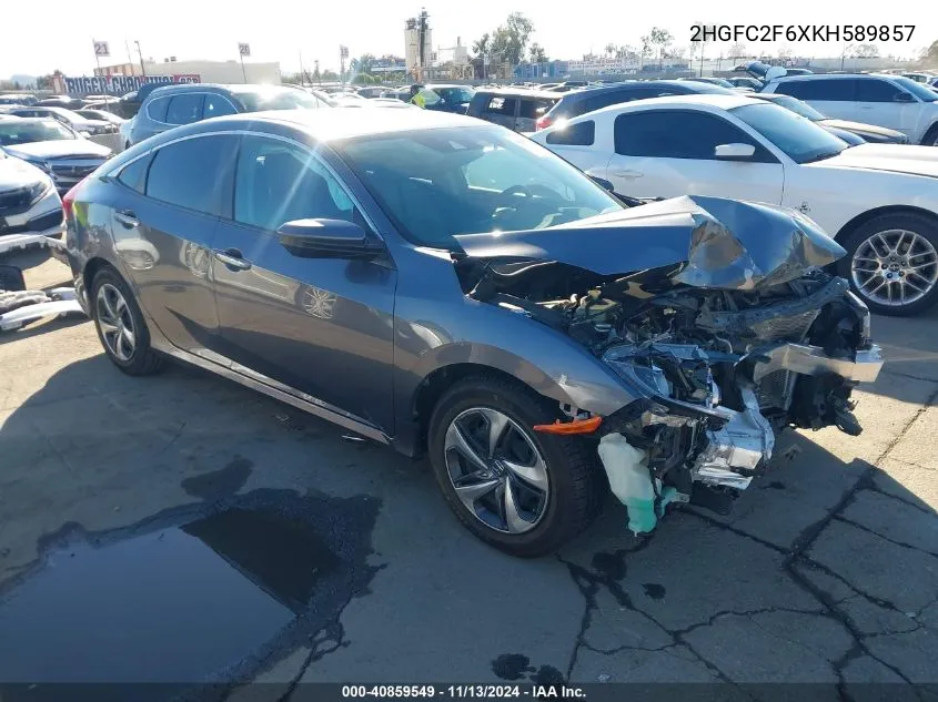 2019 Honda Civic Lx VIN: 2HGFC2F6XKH589857 Lot: 40859549